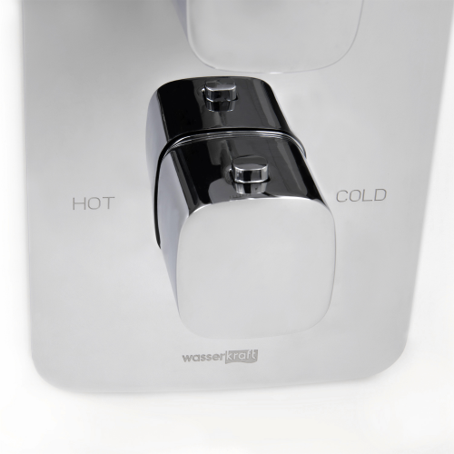 Термостатический смеситель для ванны с душем WasserKRAFT Naab 8644 Thermo, С ВНУТРЕННЕЙ ЧАСТЬЮ, хром фото 6