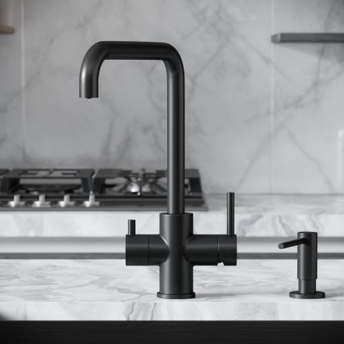 Смеситель для кухни Sancos Vela SC4013MB, черный матовый фото 4