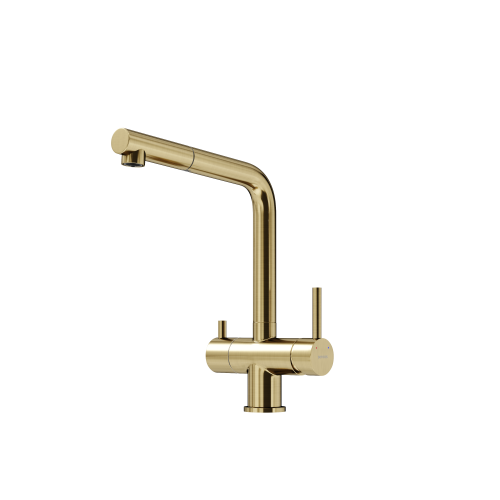 Смеситель для кухни Sancos Spin SC4015BG, брашированное золото