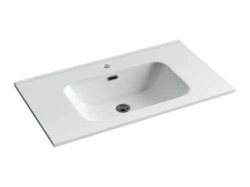 Раковина накладная мебельная Ceramicanova Element CN7005, белый глянец фото 3