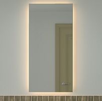 Зеркало DEFESTO GLOW DF 2518 с фацетом и LED-подсветкой 60x120 см., без выключателя, 3000 K