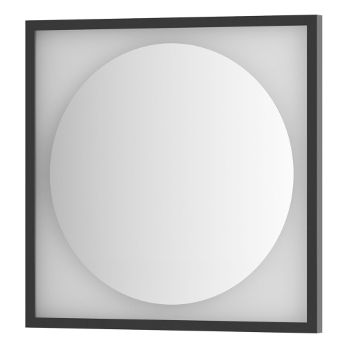 Зеркало DEFESTO ECLIPSE DF 2221 в багетной раме с LED-подсветкой 60x60 см., черная рама, без выключателя, 4500 K фото 4
