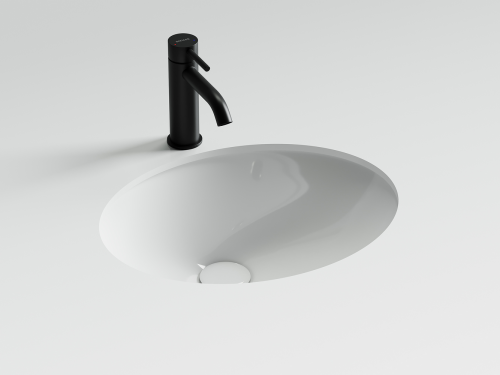 Раковина встраиваемая снизу Ceramicanova Era CN15005, белый глянец фото 2