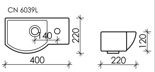 Рукомойник Ceramicanova ELEMENT CN6039L, белый глянец фото 7