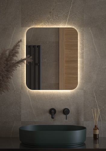 Зеркало DEFESTO OPTI DF 2803 с LED-подсветкой 50x60 см., без выключателя, 4500 K фото 2