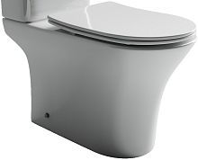 Чаша для унитаза-компакта Ceramicanova FORTUNA CN9001-B Rimless с сидением, белый глянец