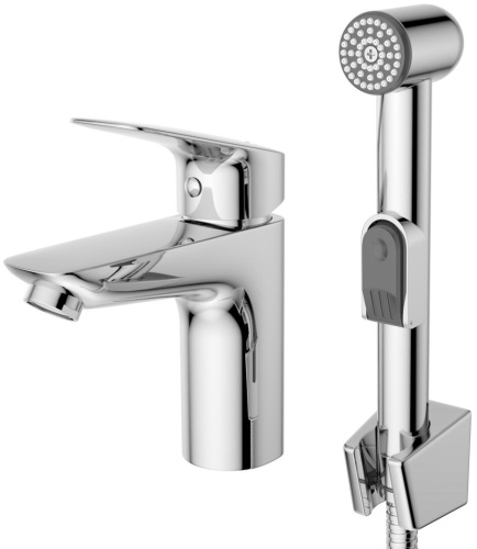 Смеситель для раковины BelBagno DUE-LVM/HGN-CRM-W0 с гигиеническим душем, хром