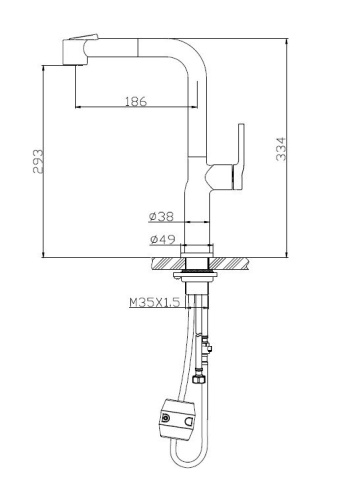 Смеситель BelBagno BB-LAM60-IN для кухонной мойки фото 3