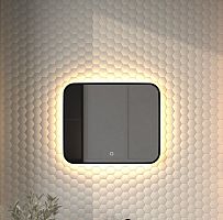 Зеркало DEFESTO AURA DF 2973SH с окантовкой и LED-подсветкой 60x50 см., сенсорный выключатель, 3000 K