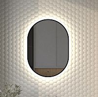 Зеркало DEFESTO AURA DF 2923R с окантовкой и LED-подсветкой 50x70 см., ИК - выключатель, 4500 K