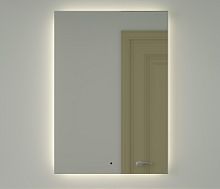 Зеркало DEFESTO GLOW DF 2509R с фацетом и LED-подсветкой 70x100 см., ИК - выключатель, 4500 K