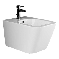 Биде подвесной Ceramicanova Metric CN3008 белое глянцевое, с донным клапаном