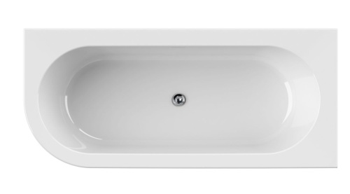 Акриловая ванна Cezares SLIM CORNER 180х80 см., правосторонняя, с каркасом, со сливом-переливом, черная, матовая фото 2
