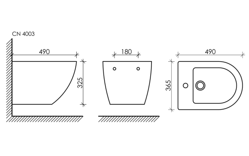 Биде подвесной Ceramicanova Metropol CN4003 белое глянцевое фото 11