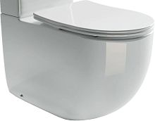 Чаша для унитаза-компакта Ceramicanova METROPOL CN4001-B Rimless с сидением, белый глянец