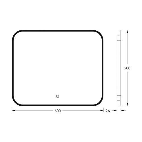 Зеркало DEFESTO AURA DF 2963SH с окантовкой и LED-подсветкой 60x50 см., сенсорный выключатель, 4500 K фото 7