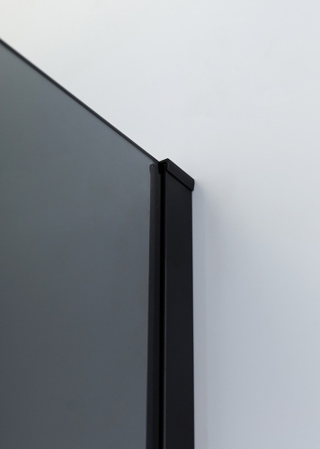 Душевая дверь в нишу Cezares 110x195 SLIDER-B-1-100/110-GRIGIO-NERO, стекло серое, профиль черный матовый фото 2