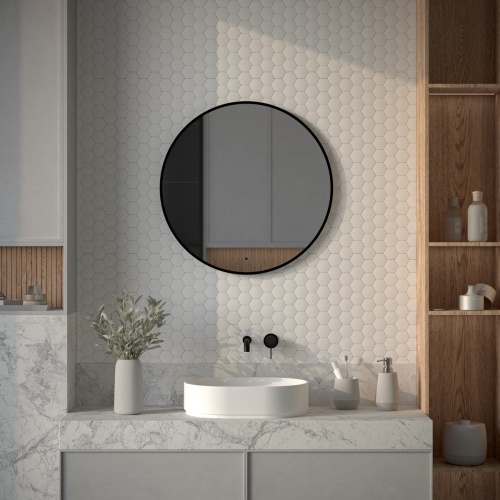 Зеркало DEFESTO AURA DF 2984R с окантовкой и LED-подсветкой Ø70 см., ИК - выключатель, 4500 K фото 3