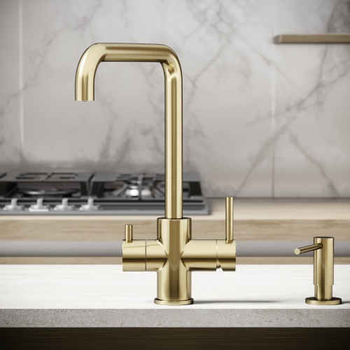 Смеситель для кухни Sancos Vela SC4013BG, брашированное золото фото 4