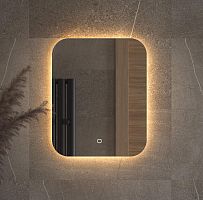 Зеркало DEFESTO OPTI DF 2811S с LED-подсветкой 40x50 см., сенсорный выключатель, 3000 K