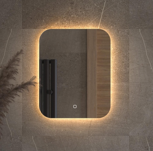 Зеркало DEFESTO OPTI DF 2811S с LED-подсветкой 40x50 см., сенсорный выключатель, 3000 K