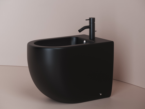 Биде напольное Ceramicanova Metropol CN4005MB,  черное матовое