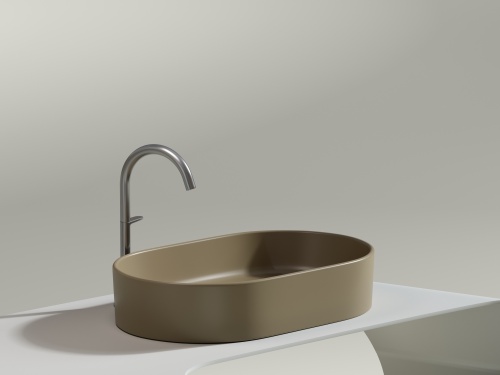 Накладная раковина Ceramicanova ELEMENT CN6048MC, капучино матовый фото 7