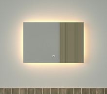 Зеркало DEFESTO GLOW DF 2512SH с фацетом и LED-подсветкой 60x40 см., сенсорный выключатель, 3000 K