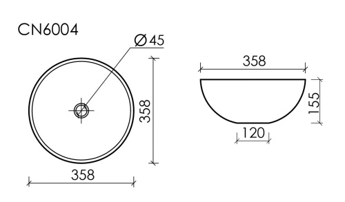 Накладная раковина Ceramicanova ELEMENT CN6004, черный матовый фото 9