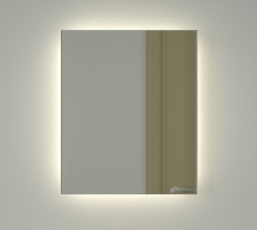 Зеркало DEFESTO GLOW DF 2503 с фацетом и LED-подсветкой 50x60 см., без выключателя, 4500 K