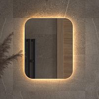 Зеркало DEFESTO OPTI DF 2811 с LED-подсветкой 40x50 см., без выключателя, 3000 K