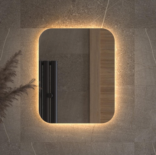 Зеркало DEFESTO OPTI DF 2811 с LED-подсветкой 40x50 см., без выключателя, 3000 K