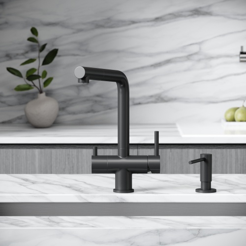 Смеситель для кухни Sancos Spin SC4015MB, черный матовый фото 4