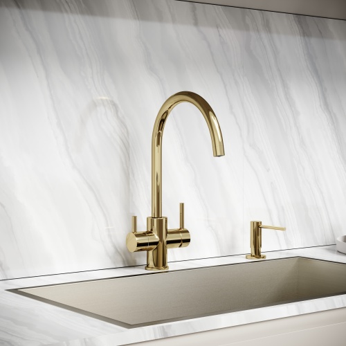 Смеситель для кухни Sancos Taper SC4012ZG, полированное золото фото 2