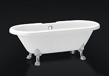 Акриловая ванна BelBagno BB21, 177,4x80,5  c ножками BB-LEG-LION-CRM хром