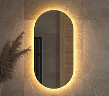 Зеркало DEFESTO OPTI DF 2912 с LED-подсветкой 40x80 см., без выключателя, 3000 K