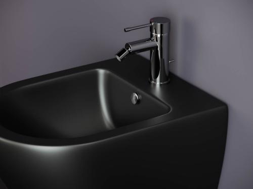 Биде подвесной Ceramicanova Metropol  черное матовое фото 6