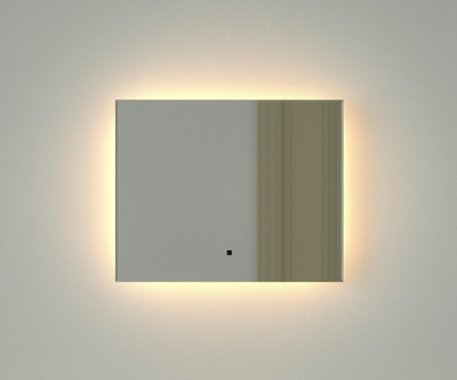 Зеркало DEFESTO GLOW DF 2511RH с фацетом и LED-подсветкой 50x40 см., ИК - выключатель, 3000 K