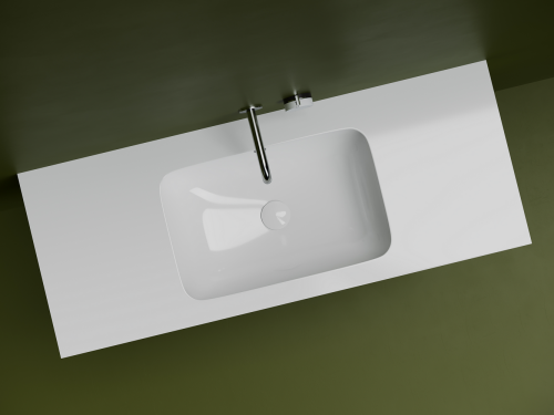 Раковина встраиваемая снизу Ceramicanova Element CN7018, белый глянец фото 4