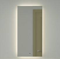 Зеркало DEFESTO GLOW DF 2505R с фацетом и LED-подсветкой 50x100 см., ИК - выключатель, 4500 K