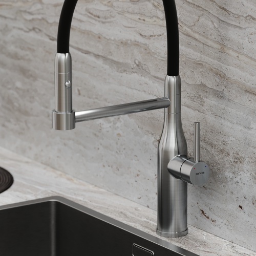 Смеситель для кухни Sancos Pride SC4011BNG, нержавеющая сталь фото 8