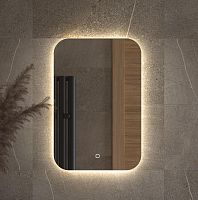 Зеркало DEFESTO OPTI DF 2802S с LED-подсветкой 40x60 см., сенсорный выключатель, 4500 K