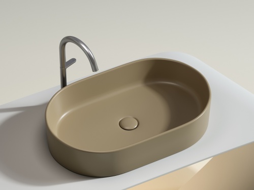 Накладная раковина Ceramicanova ELEMENT CN6048MC, капучино матовый фото 3
