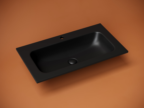 Раковина накладная мебельная Ceramicanova Grace CN7012MB, черный матовый фото 2