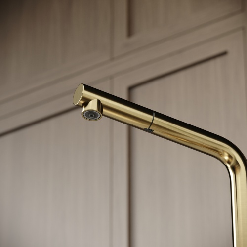 Смеситель для кухни Sancos Spin SC4015BG, брашированное золото фото 5