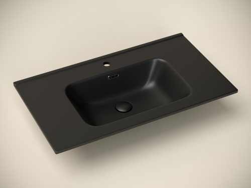 Раковина накладная мебельная Ceramicanova Element CN7005MB, черный матовый фото 2