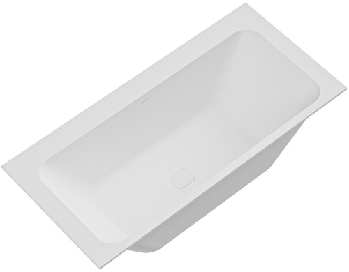 Ванна из искусственного камня Cezares Slider Solid Surface 170х80 см, с донным клапаном и со сливом-переливом, белая матовая фото 3