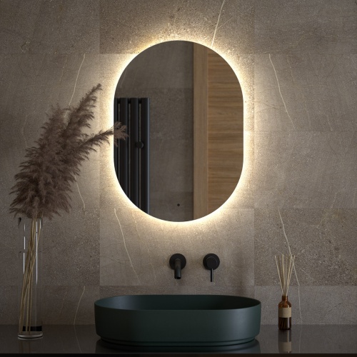 Зеркало DEFESTO OPTI DF 2903R с LED-подсветкой 50x70 см., ИК - выключатель, 4500 K фото 2