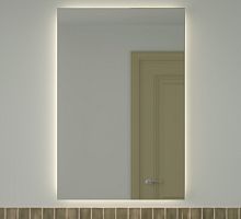 Зеркало DEFESTO GLOW DF 2510 с фацетом и LED-подсветкой 80x120 см., без выключателя, 4500 K