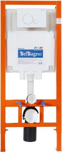 Система инсталляции для унитазов BelBagno BB002-80/BB014-SR-BIANCO с кнопкой смыва фото 2